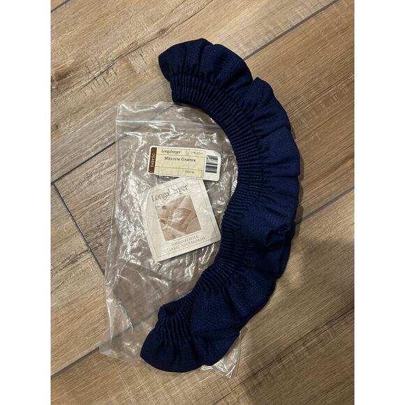 Longaberger Medium Basket Garter INDIGO navy blue Fabric NEW - Picture 1 of 1